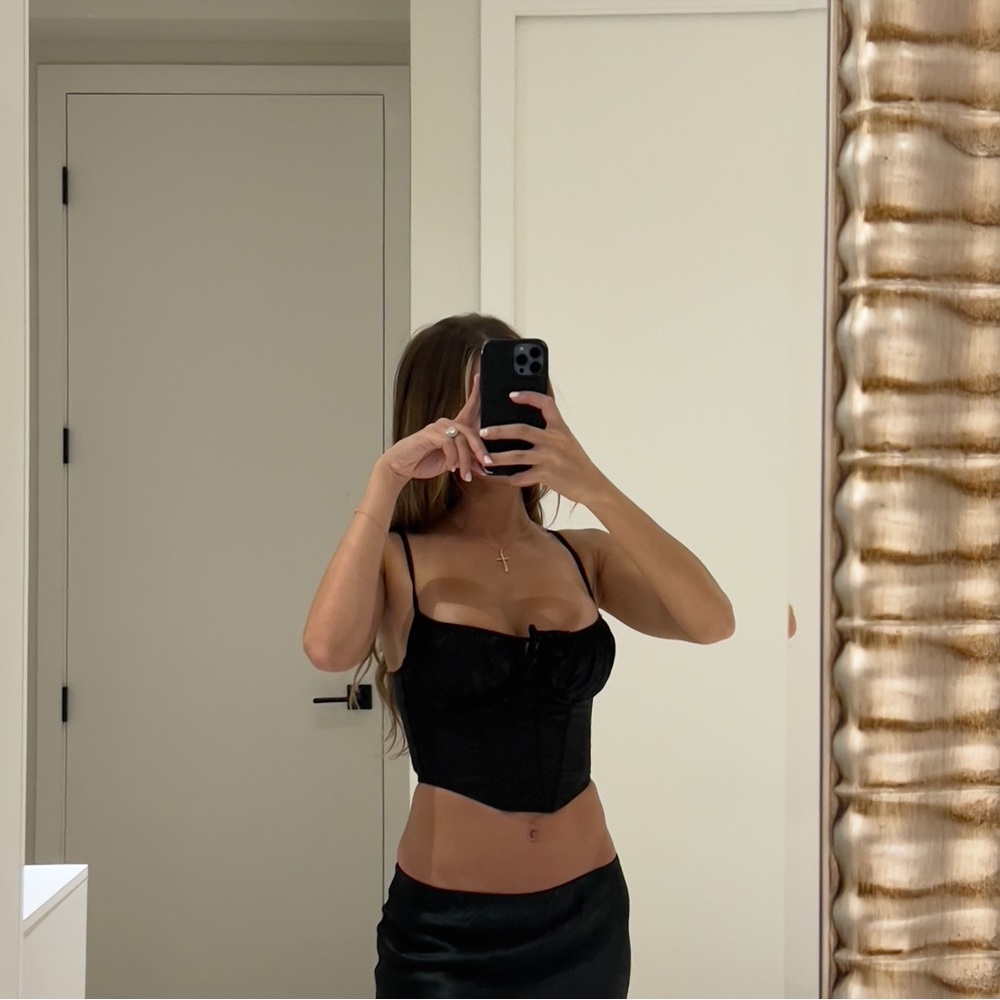 Urban Outfitters Black Corset Top Out from Under Brand
